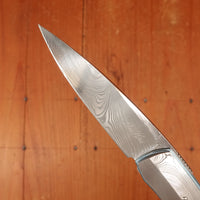 Des Horn 3" Twist Pattern Damasteel Damascus Linerlock Custom