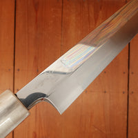 Hitohira Togashi 300mm Yanagi Shirogami 1 Notaremon Mizu Honyaki Ziricote Handle with Saya
