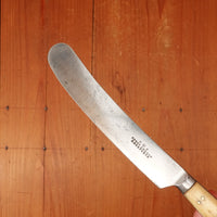 Frost, Askham & Mosforth Table Knife Set Double Shear Steel Bone & Brass Sheffield 1850-1855