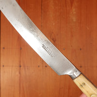 Frost, Askham & Mosforth Table Knife Set Double Shear Steel Bone & Brass Sheffield 1850-1855