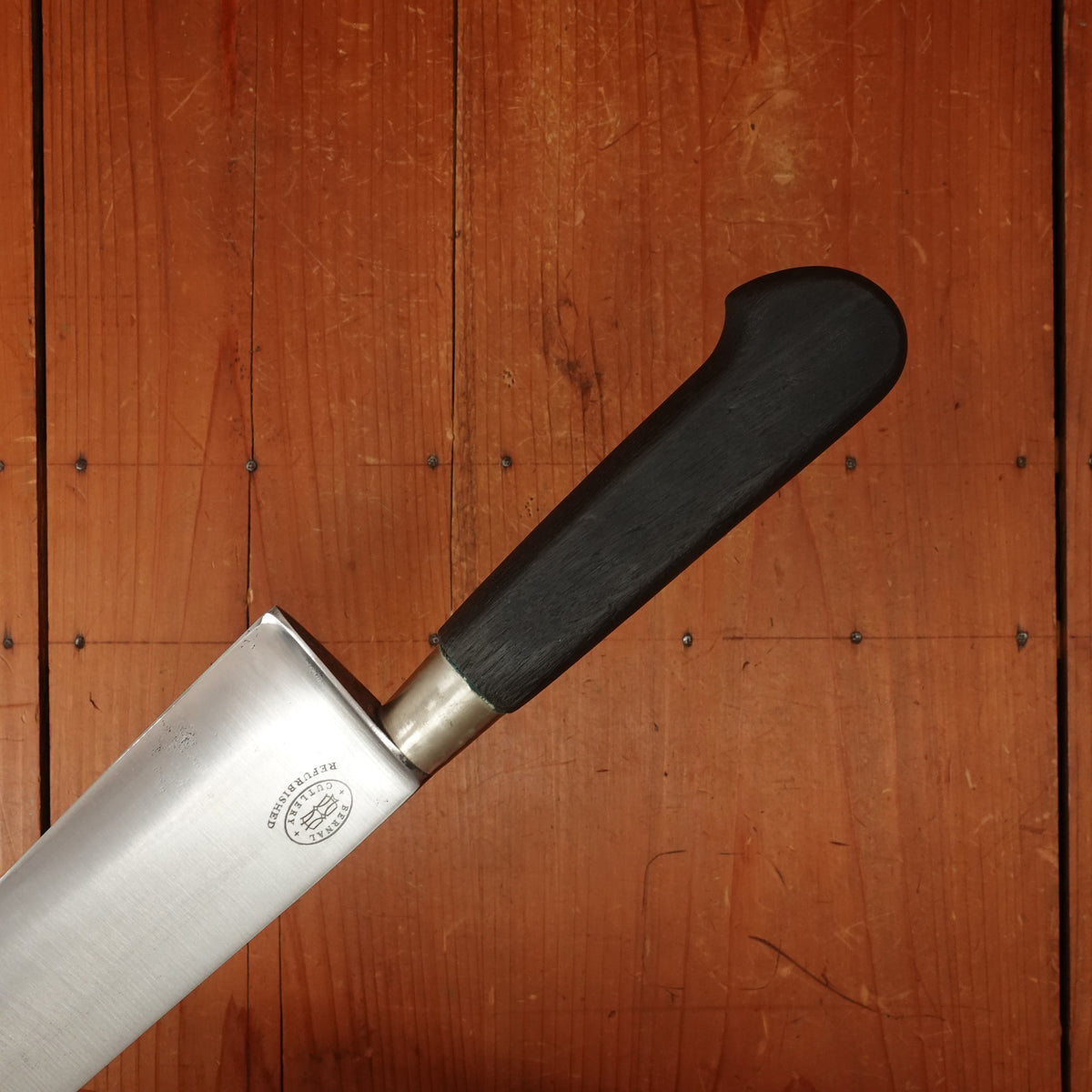 Nogent "Hand Forged" 12" Chef Knife Carbon Steel Walnut Nogent 1950s-60s