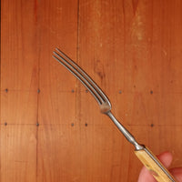 Frost, Askham & Mosforth Table Knife Set Double Shear Steel Bone & Brass Sheffield 1850-1855