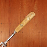 Frost, Askham & Mosforth Table Knife Set Double Shear Steel Bone & Brass Sheffield 1850-1855