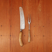 Wm Greaves and Sons Table Knife Set Stag Shear Steel Sheffield 1801-1850