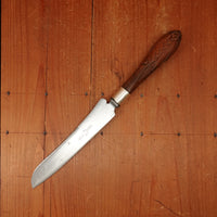 Joseph Rodgers & Sons Bread Knife Carbon Steel Carved Wheat Handle Sheffield 1920s?