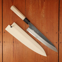 Sakai Kikumori Nakagawa x BC 240mm Gyuto Shirogami 1 Kurouchi Ho Wood with Saya