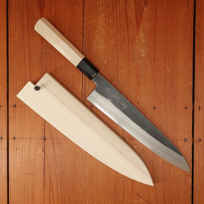 Sakai Kikumori Nakagawa x BC 240mm Gyuto Shirogami 1 Kurouchi Ho Wood with Saya