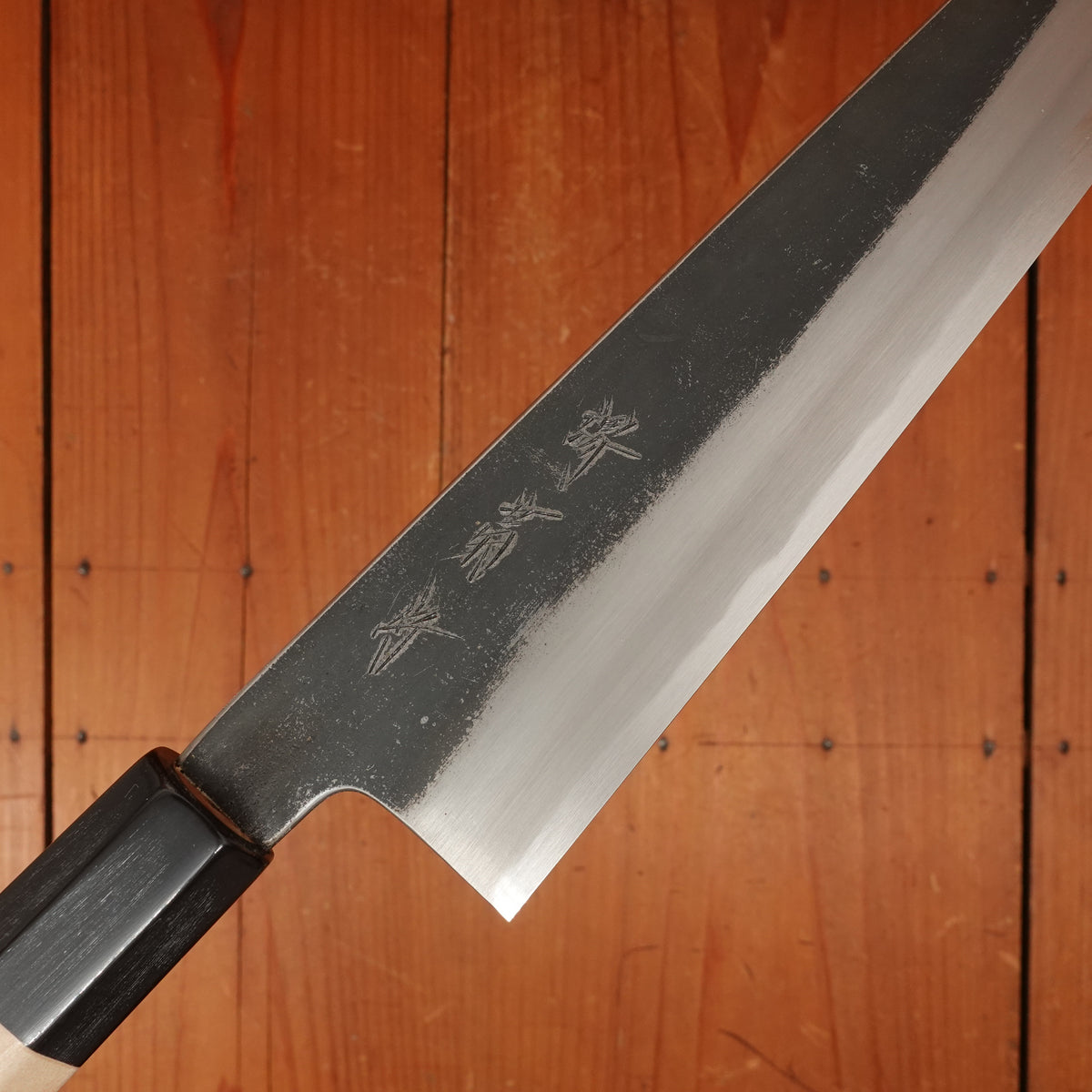 Sakai Kikumori Nakagawa x BC 240mm Gyuto Shirogami 1 Kurouchi Ho Wood with Saya