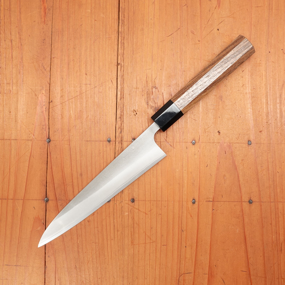 Yoshikane Hamono 150mm Petty Shirogami 2 Nashiji Teak Handle