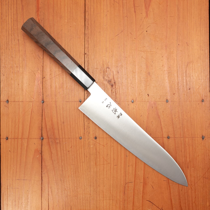 Hatsukokoro Hayabusa 210mm Gyuto HAP40 Walnut Handle