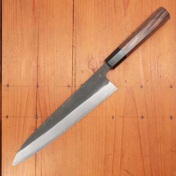 Hatsukokoro Shinkiro 240mm Gyuto Aogami Super Nihei Damascus Kurouchi Wenge