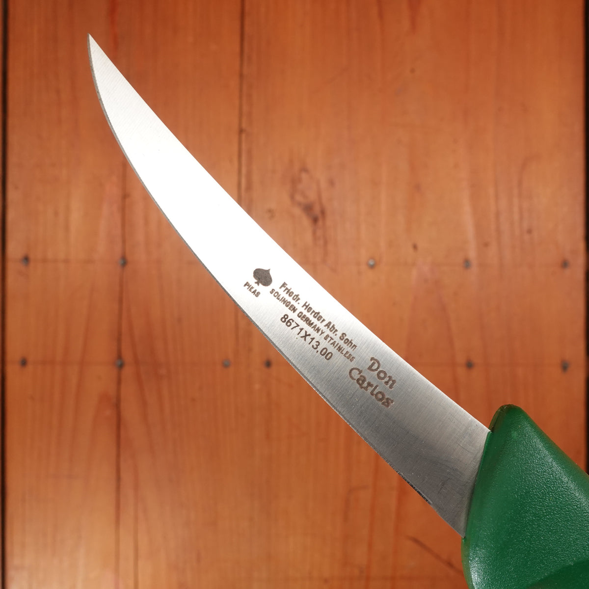 Friedr Herder Don Carlos 5” Boning Knife Curved Flex Stainless Green