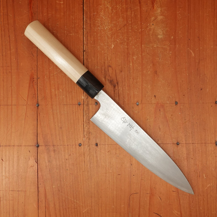 Shigefusa Kitaeji 180mm Wa-Gyuto 26c3 Suminagashi Magnolia Wood/Horn Ferrule Handle