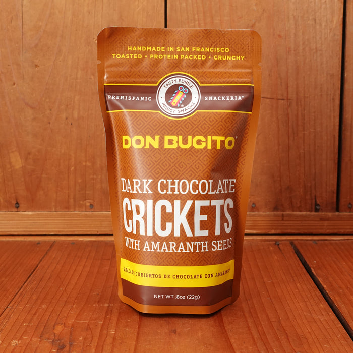 Don Bugito Dark Chocolate Crickets with Amaranth Seeds - 0.8oz