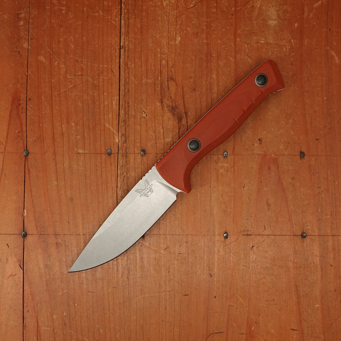 Benchmade 15650-01 SlipRidge™ Drop Point MagnaCut® Fixed Blade Rust Orange G10 Handle