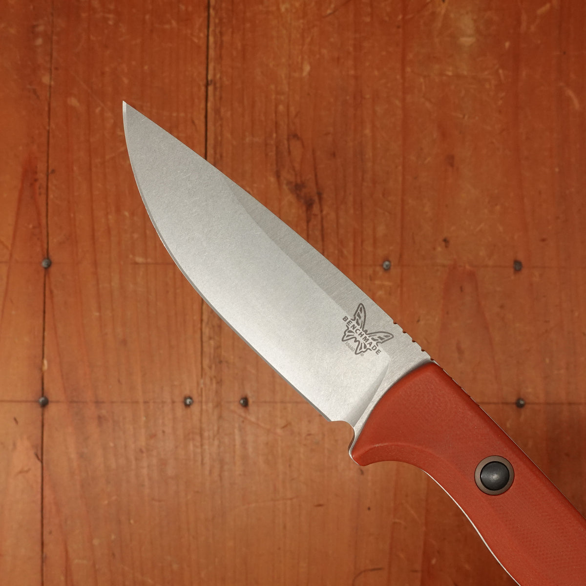 Benchmade 15650-01 SlipRidge™ Drop Point MagnaCut® Fixed Blade Rust Orange G10 Handle