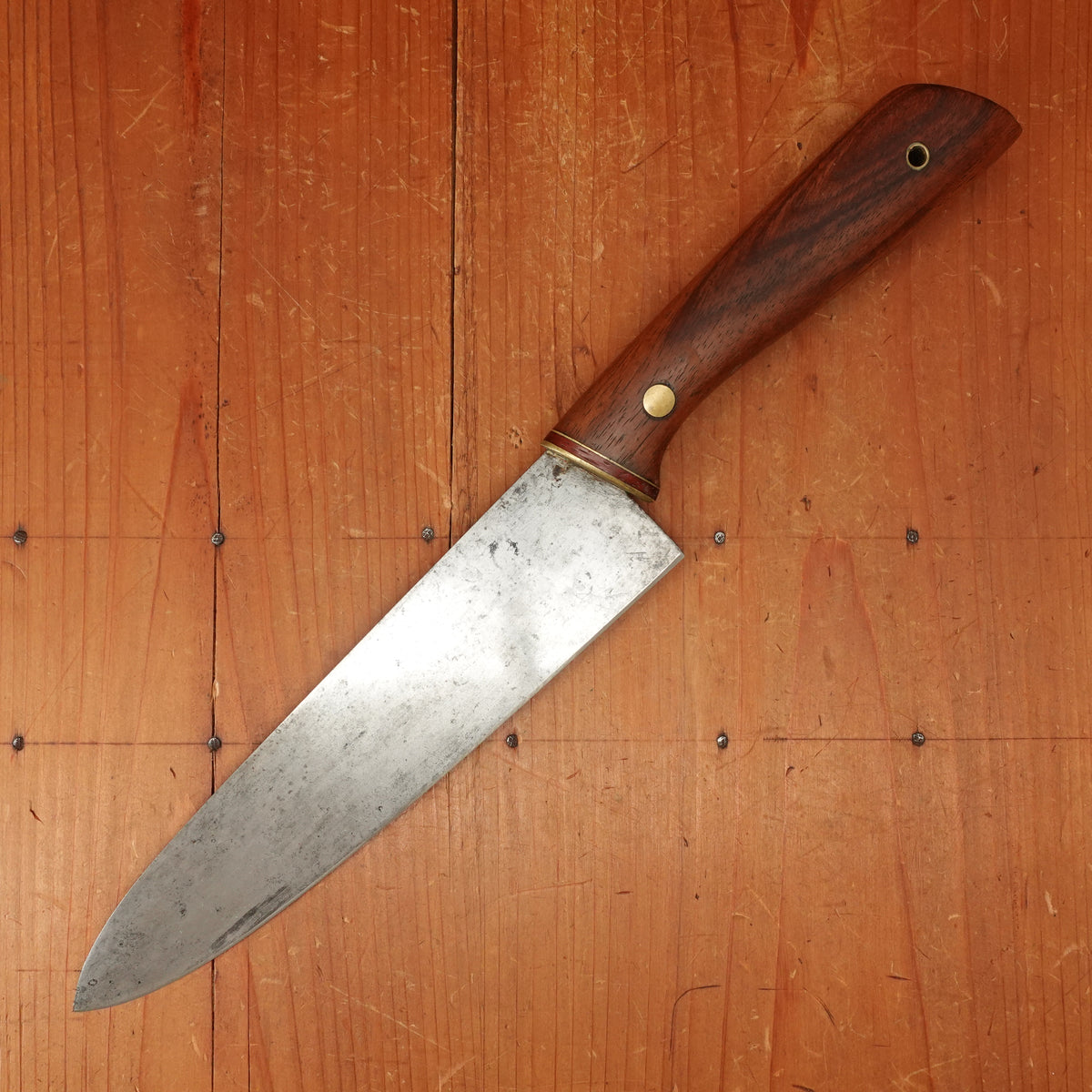 Unmarked Custom Handled 8.5" Chef Knife Carbon Steel