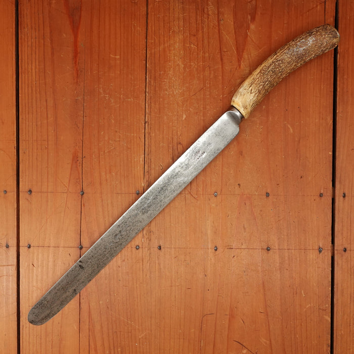 Mappin Webb 12" Roast Beef Slicer Shear Steel & Stag Sheffield 1868-1913