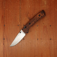 Benchmade 15090 SlipRidge™ Modified Drop Point MagnaCut® AXIS Lock Stabilized Wood Handle