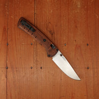 Benchmade 15090 SlipRidge™ Modified Drop Point MagnaCut® AXIS Lock Stabilized Wood Handle