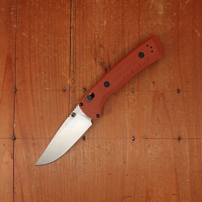 Benchmade 15090-01 SlipRidge™ Modified Drop Point MagnaCut® AXIS Lock Rust Orange G10 Handle
