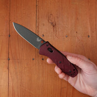 Benchmade 585BK-04 Mini Barrage Drop Point CPM-S30V AXIS Lock Redstone Handle