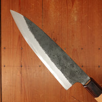 Okada 180mm Gyuto Shirogami 2 Kurouchi Keyaki Handle