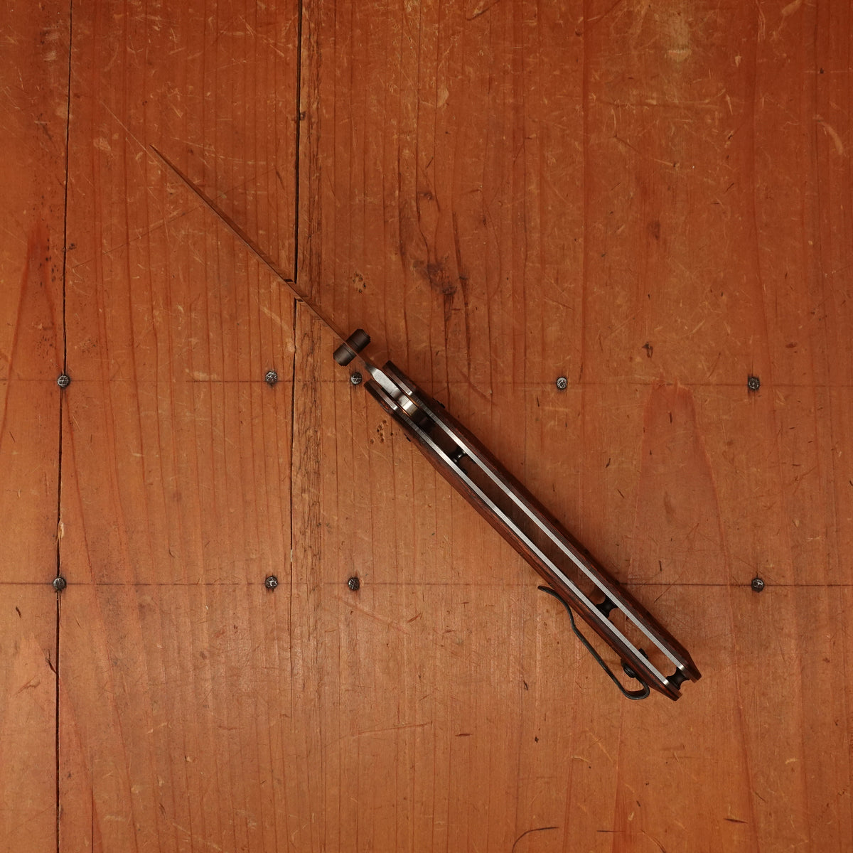 Benchmade 15090 SlipRidge™ Modified Drop Point MagnaCut® AXIS Lock Stabilized Wood Handle