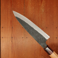 Okada 180mm Gyuto Shirogami 2 Kurouchi Keyaki Handle