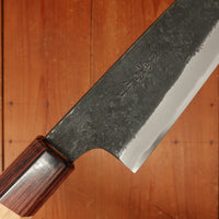 Okada 180mm Gyuto Shirogami 2 Kurouchi Keyaki Handle