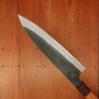 Okada 210mm Gyuto Shirogami 2 Kurouchi Keyaki Handle