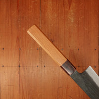 Okada 210mm Gyuto Shirogami 2 Kurouchi Keyaki Handle