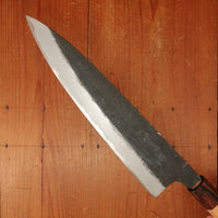 Okada 240mm Gyuto Shirogami 2 Kurouchi Keyaki Handle