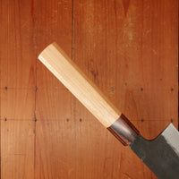 Okada 240mm Gyuto Shirogami 2 Kurouchi Keyaki Handle