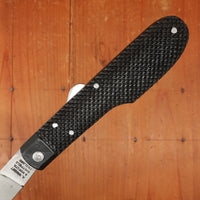 A Wright & Son Sheffield WW2 Issue Pattern 4 5/8" Clip Point Carbon Lockback Black Composite Handle