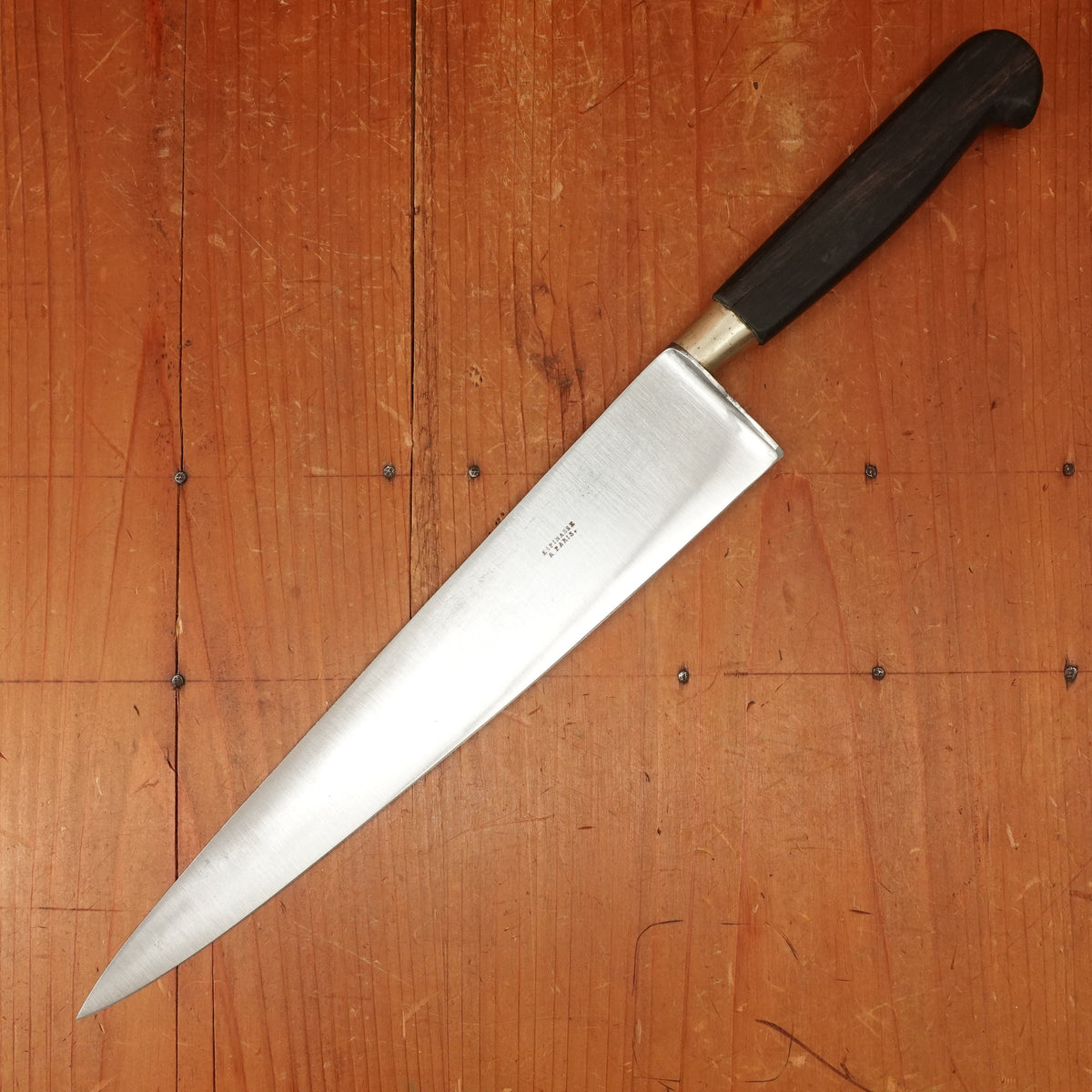 Espinasse a Paris 10" Chef Knife Nogent / Cuisine Massif Carbon Steel Nickel Ebony Paris or Thiers 1870s-1900