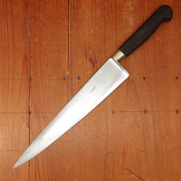 Espinasse a Paris 10" Chef Knife Nogent / Cuisine Massif Carbon Steel Nickel Ebony Paris or Thiers 1870s-1900