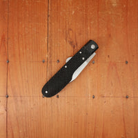 A Wright & Son Sheffield WW2 Issue Pattern 4 5/8" Clip Point Carbon Lockback Black Composite Handle