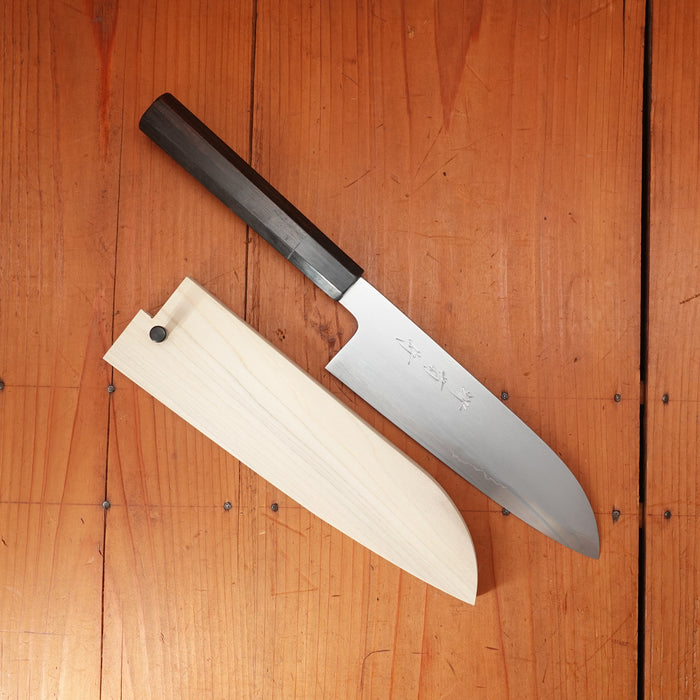 Sakai Kikumori So-Ten 180mm Santoku Aogami Super with Saya