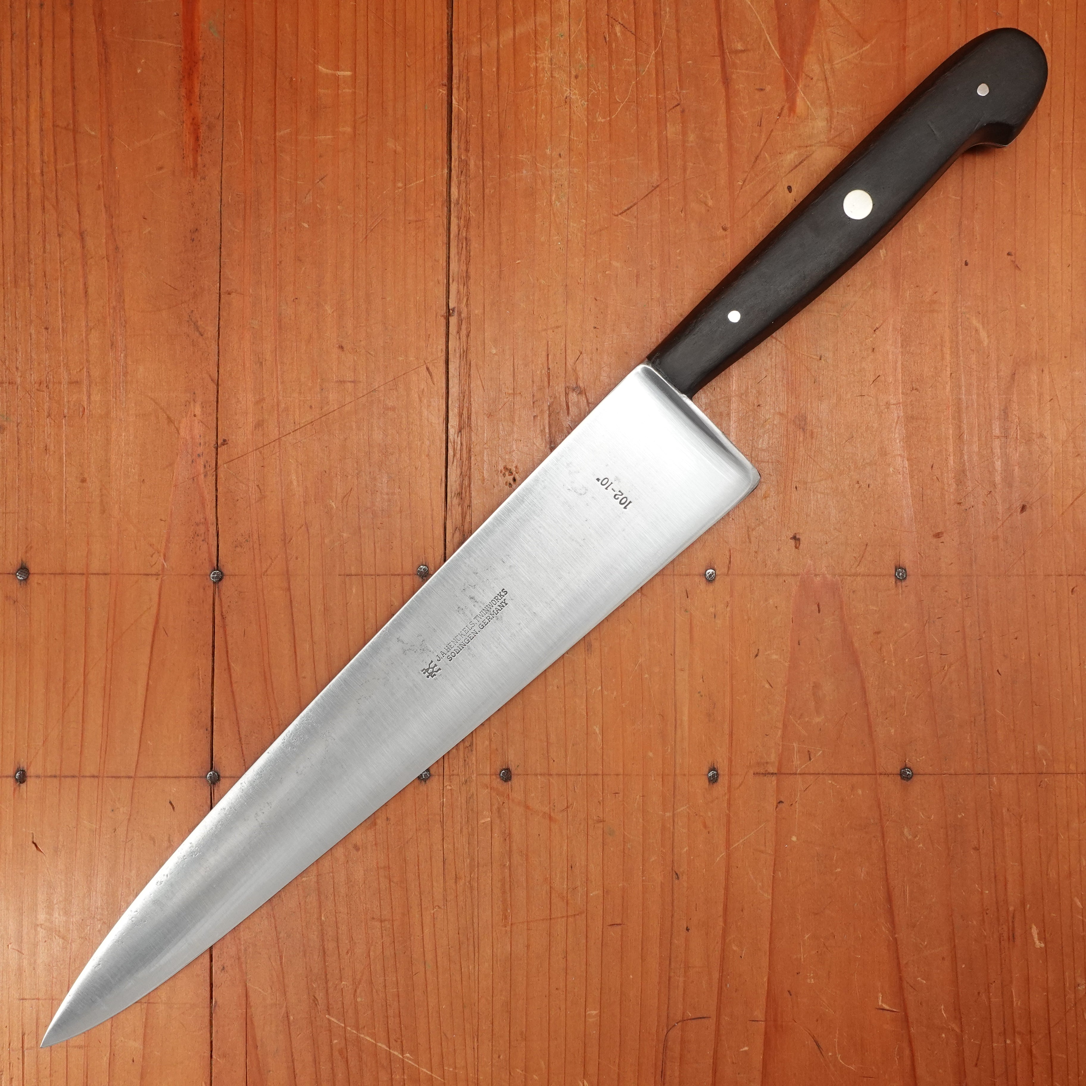 J A Henckels 10.5” Chef Knife Carbon Steel 102-10” Solingen Pre