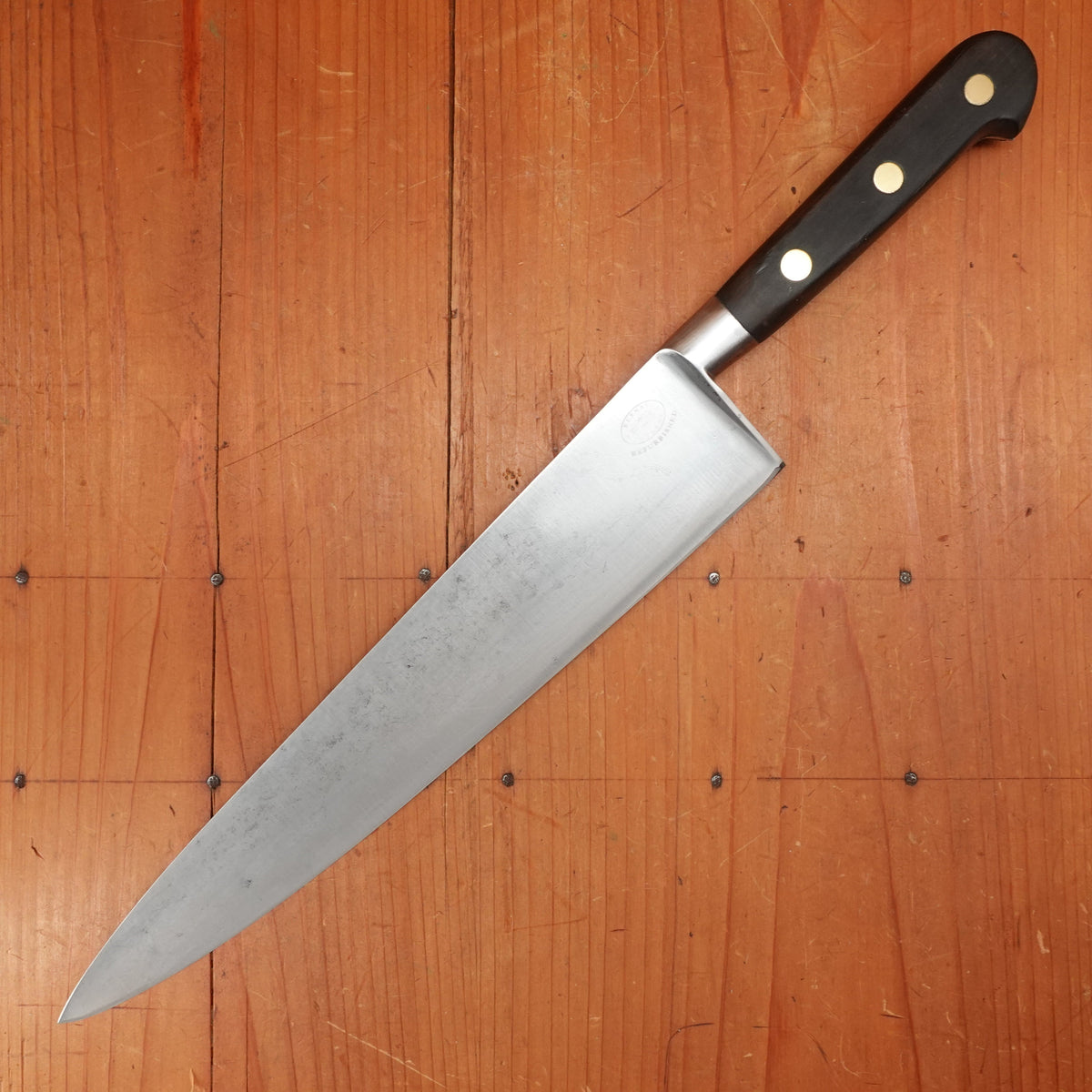 Unmarked 10.5" Ideal Pattern Chef Knife Carbon Steel France 1950s-60s