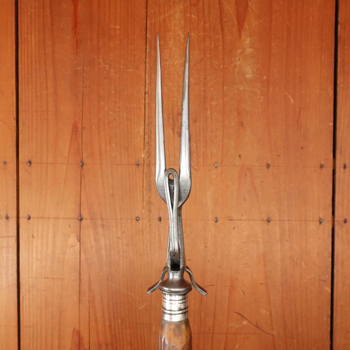 Harrison Bros & Howson Carving Set Carbon Steel Sterling Stag Sheffield 1849-1910ish