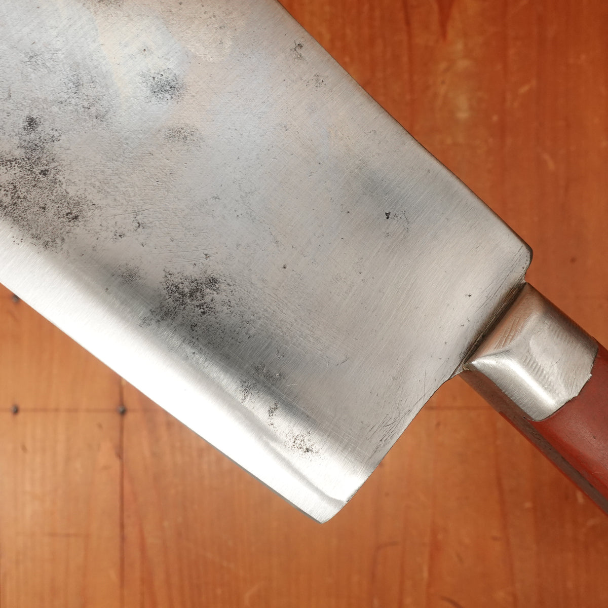 Theater Knife Style 5.25" Heavy Cleaver Carbon Steel Paper Micarta 1940s-60s