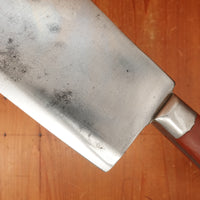 Theater Knife Style 5.25" Heavy Cleaver Carbon Steel Paper Micarta 1940s-60s