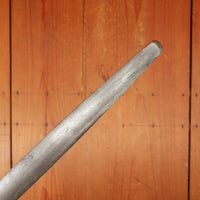 F Dick 12" Oval Medium Cut Sharpening Steel Turned Wood Handle Germany 1950s-70s