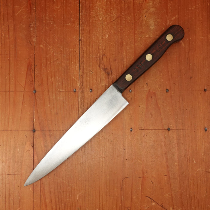 Cattaraugus Cutlery Co. 7.75" Chef Knife Carbon Steel Rosewood Brass USA 1920s-40s