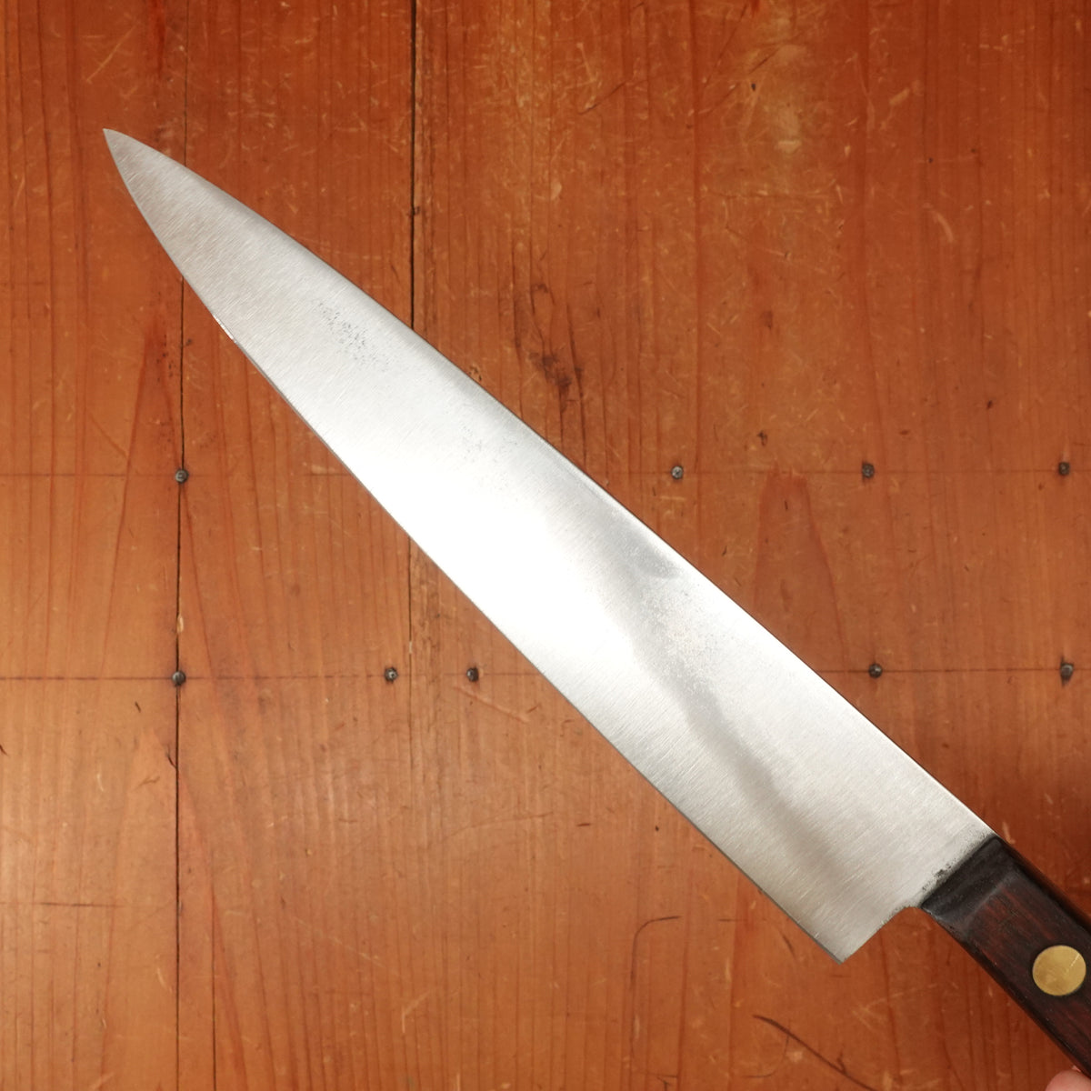 Cattaraugus Cutlery Co. 7.75" Chef Knife Carbon Steel Rosewood Brass USA 1920s-40s