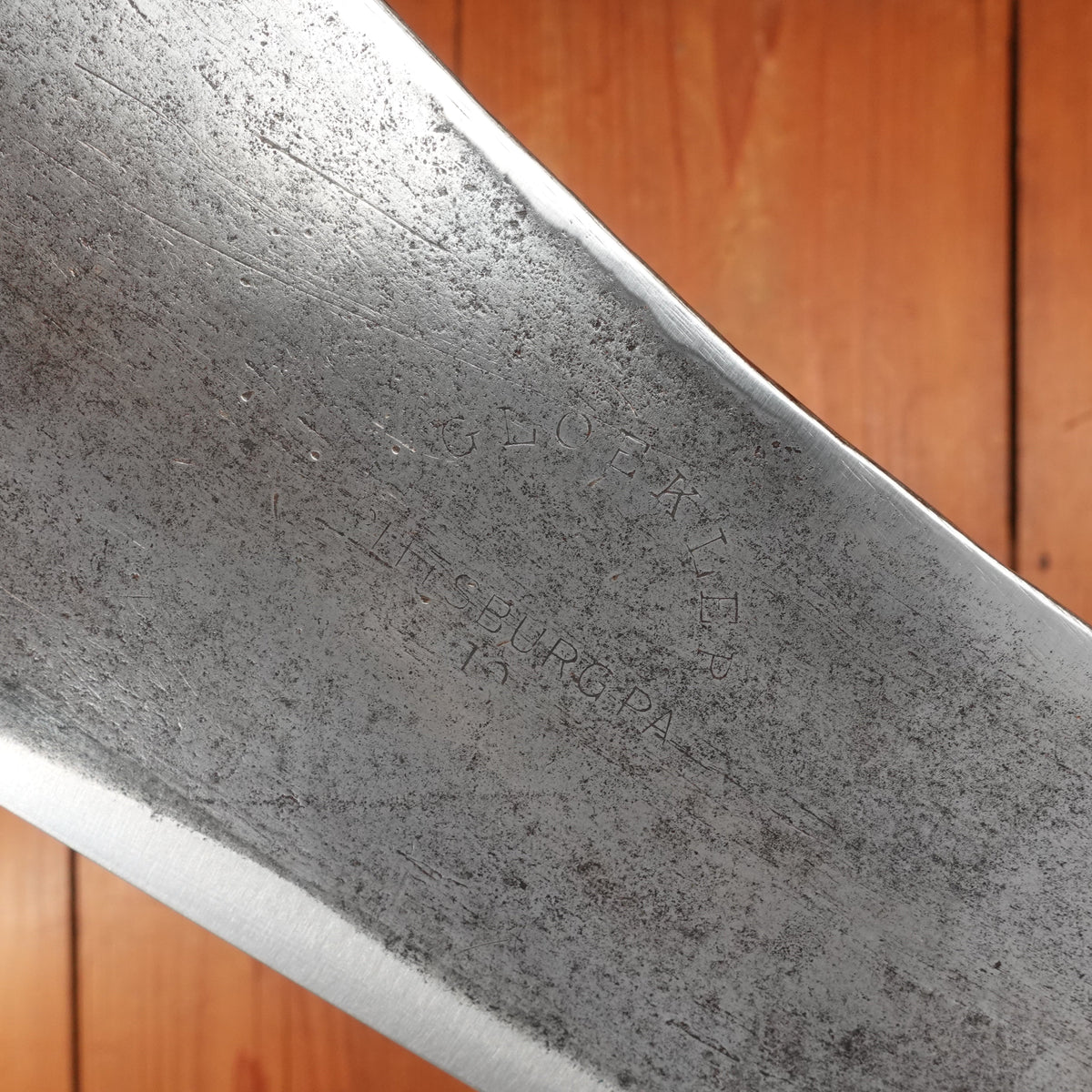 Gloekler 10" Cleaver Pittsburgh Laminated Steel & Iron USA ~1880s-1920