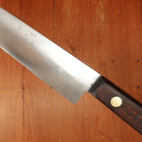 Cattaraugus Cutlery Co. 7.75" Chef Knife Carbon Steel Rosewood Brass USA 1920s-40s