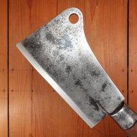 Ajax 7.75" Cleaver Carbon Steel Turned Handle 1880s-1920s